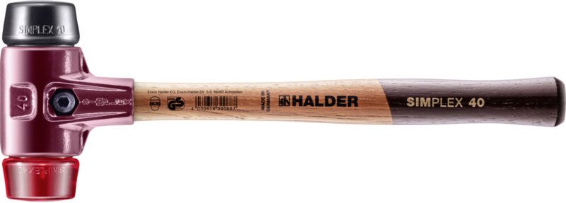 Erwin Halder Kg - Halder simplex 3026.040 Schonhammer ergonomischer Griff, hart, mittelhart 640 g 325 mm 1 St.