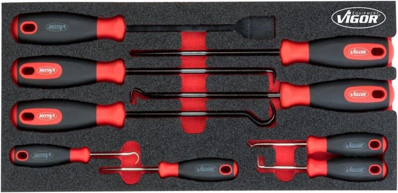 Haken- und Schaber Satz, Anzahl Werkzeuge: 9 - Vigor