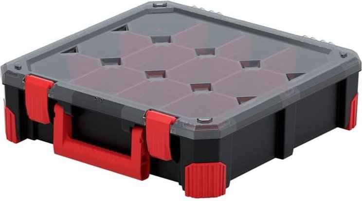 Sortimentskasten Sortierbox Kleinteilemagazin Organizer + Trennstege, Version: KTI4040S, 390 x 390 x 110 - Kistenberg
