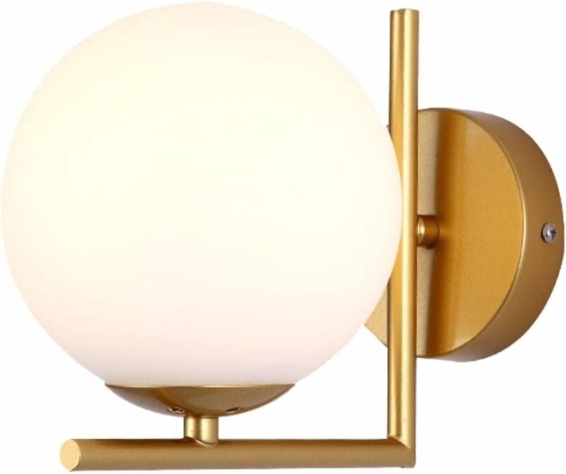 Wandleuchter aus Glaskugeln, 1 Licht, goldfarben, Mid-Century Modern Industrial Wandleuchte (Gold)