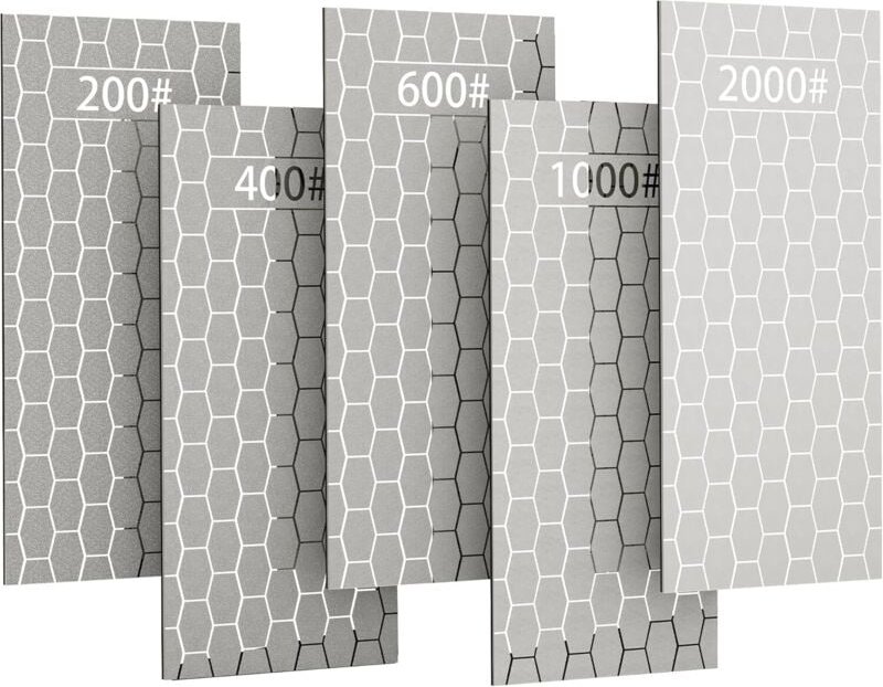 Stück Diamant-Schleifsteine, Schleifsteinplatte mit Wabenoberfläche und rutschfester Basis für Scherenmesser-Werkzeuge, ...
