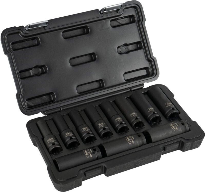 Set mit 11 Kraft-Steckschlüsseln 12 Kanten 1/2" lang JBM53744