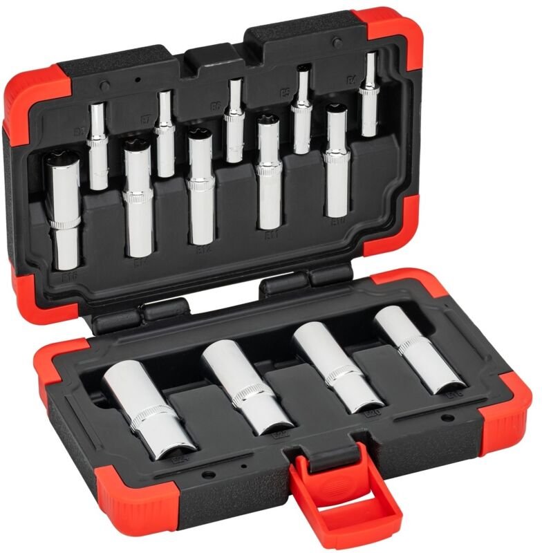 T Steckschlüsseleinsatz Satz ∙ V7014 ∙ 1/4 Zoll (6,3 mm) Vierkant hohl, 3/8 Zoll (10 mm) Vierkant hohl, 1/2 Zoll (12,5 m...