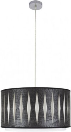 Senko - Pendelleuchte 1Light Modell Alexandra Chrom / Schwarz Holz Dimmbar fabrilamp