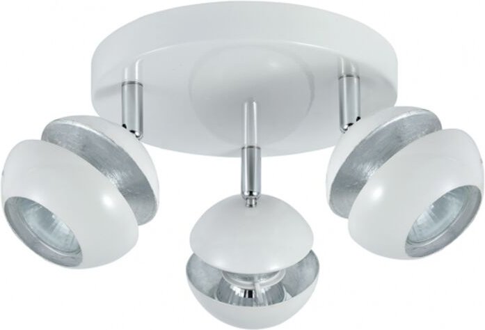 Fabrilamp - akunadecor Beethoven Deckenleuchte De 3 Strahler für Badezimmer weiß/silber