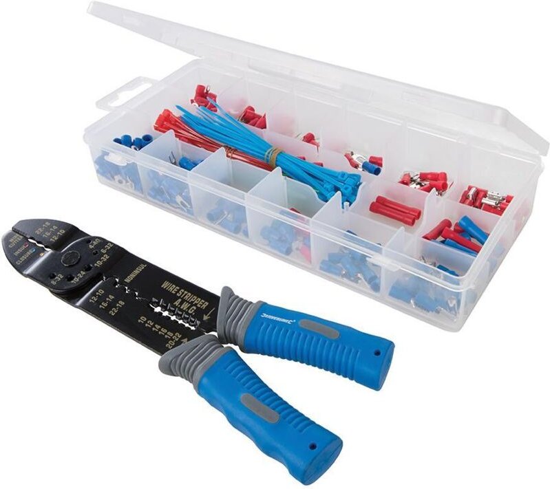 Crimpzangen Set mit Steckern Hülsen Ösen 271-tlg.