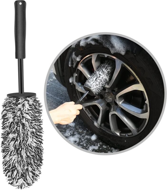 Thumbnail - Autofelgenbürste, Mikrofaser-Reinigungsbürste, Autofelgenbürste Felge ohne Metallteil, Keine Kratzer Aluminiumfelgenbürs...