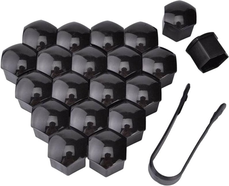 Sollbry 20 Stück Radmutternabdeckungen, 19 mm/0,75 Zoll, Autonabenschrauben-Außenschutz, Diebstahlschutzkappe mit Entfer...
