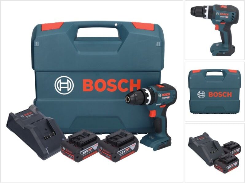 Gsb 18V-55 Professional Akku Schlagbohrschrauber 18 v 55 Nm Brushless ( 0615990L7C ) + 2x Akku 4,0 Ah + Ladegerät + Koff...