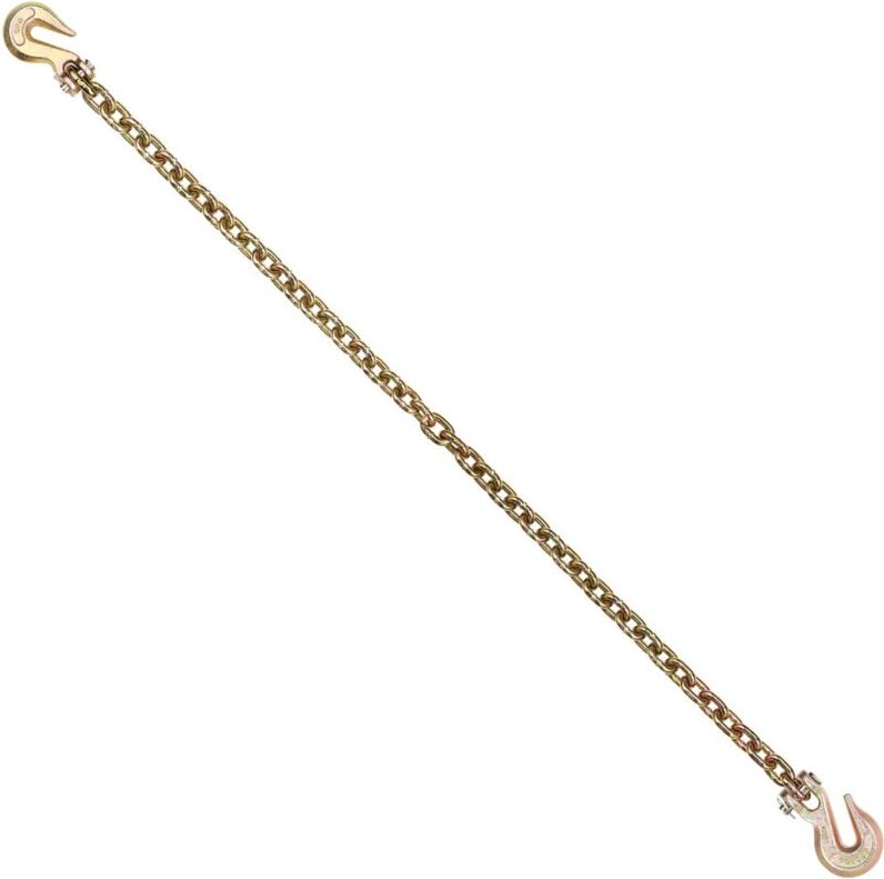 Mophorn - G80 Transportbindekette, 5/16' x 10,3', 2er-Pack Abschleppkette mit Gabelkopf-Greifhaken, 4900 lbs sichere Arb...