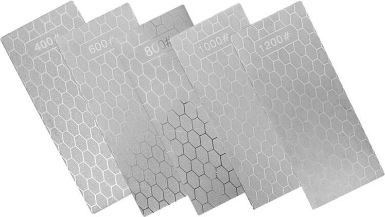 5-Teiliges Diamant-Schleifstein-Set, Diamant-LäPpplatte mit Grober/Mittlerer/ KöRnung, KöRnung 400/600/800/1000/1200