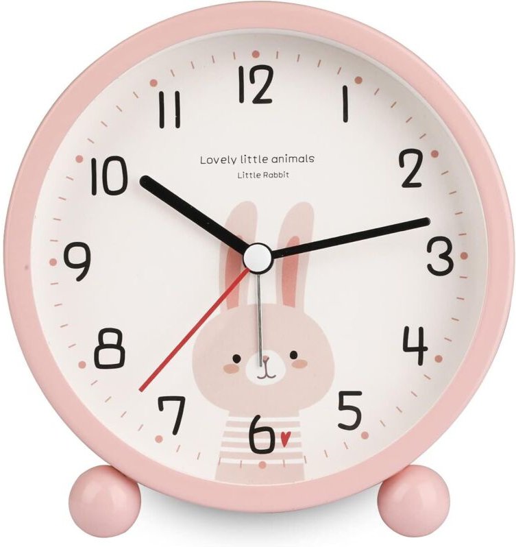 YMYNY Kinderwecker, niedlicher, leiser, tragbarer, nicht tickender Wecker, Licht, analoger Reisewecker, batteriebetriebe...