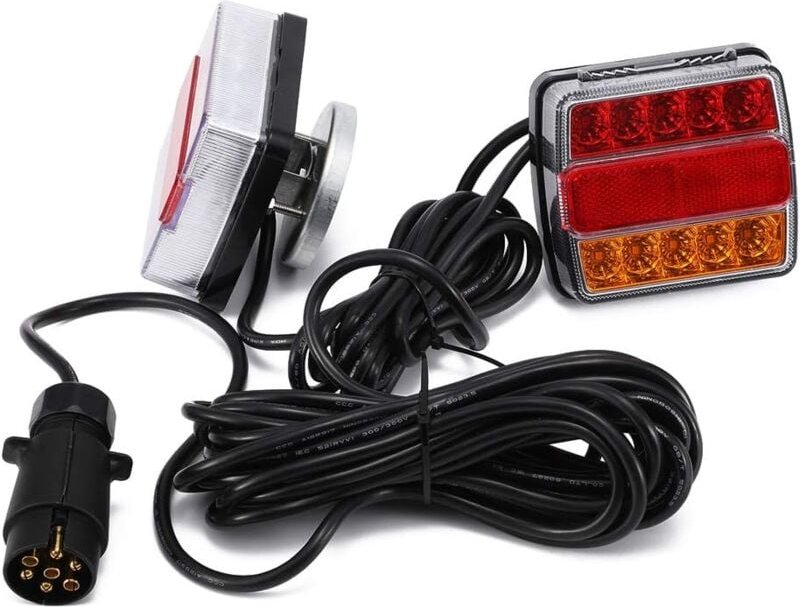 Thumbnail - 2 Stück led Rückleuchte mit Magneten, 12V Heckleuchte Rücklichter für pkw Anhänger Rückleuchten led Anhängerbeleuchtung ...