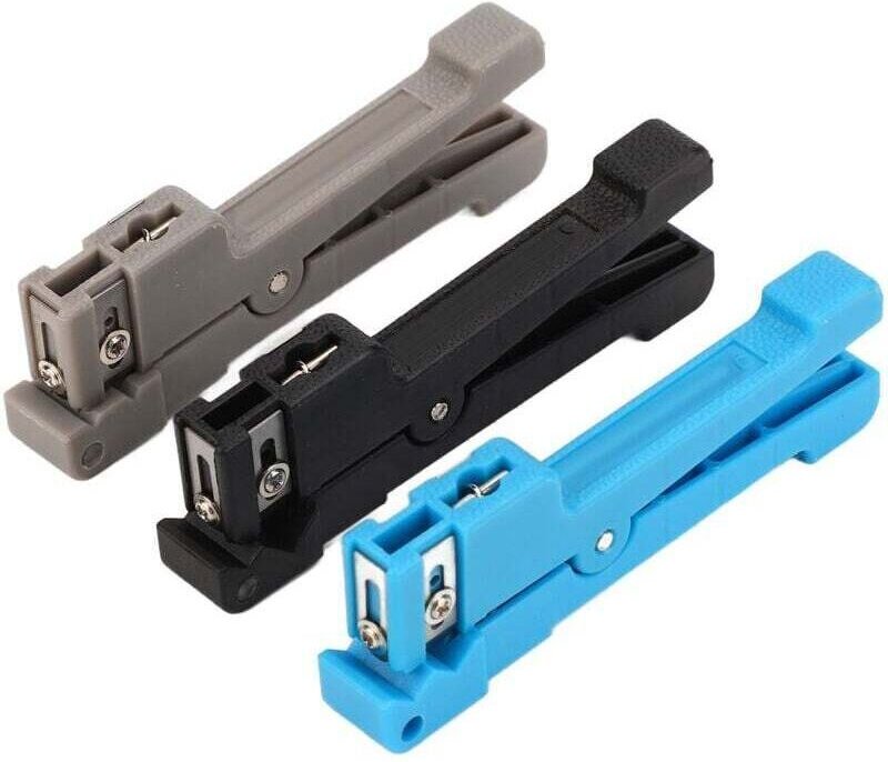 3-teiliges Abisolierwerkzeug-Set für Glasfaser- und Koaxialkabel zur Wartung
