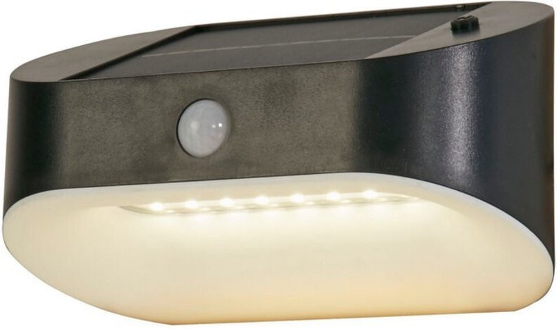 Searchlight - Wandleuchte Solarleuchte led Außenleuchte Gartenleuchte Grau h 9,5 cm