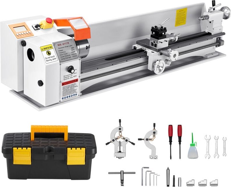 Mophorn - Metalldrehmaschine 22x100cm Tischdrehmaschine 1250W Automatischer Vorschub