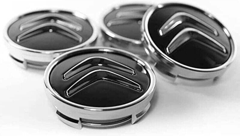 Tapacubos centrales para Citroën 60 mm C1 C2 C3 C4 C5 abs, accesorios para coche, color negro