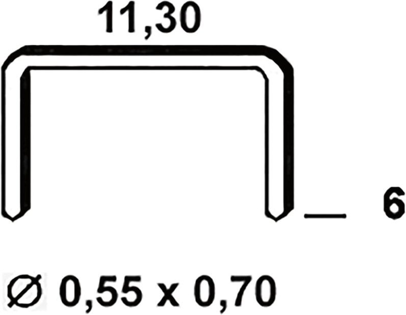 Thumbnail - Alsafix Tackerklammern Type 53 6mm - Rückenbreite 11,3mm, Stahldraht verzinkt - 6000 Stück