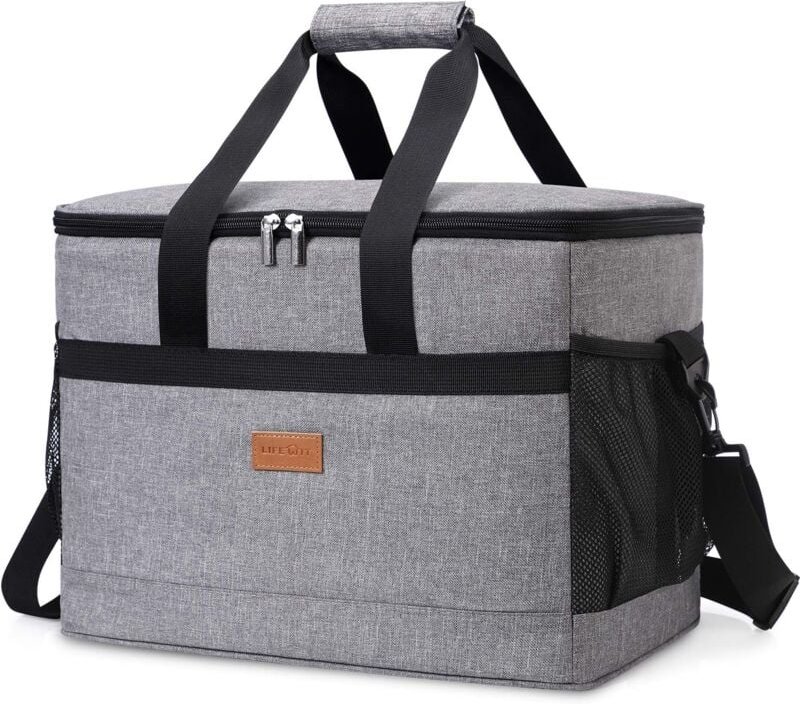 Thumbnail - Crediri Faltbare Kühltasche für 30/50/60 Dosen, große auslaufsichere Lunchtasche, tragbare Tragetasche und weicher Kühle...