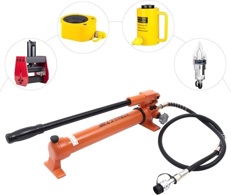 Hydraulisch Pumpe Handpumpe Set ModellHydraulischer Wagenheber Einzelgeschwindigkeit Handpumpen Schlauchkupplung Manuell...