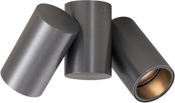 Design Einbaustrahler Gunmetal GU10 50mm 2-flammig schwenkbar - Michael