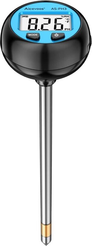 26×6,3×6,3cm) (PH3) Pflanzenhygrometer, Pflanzenfeuchtigkeitstester, 3-in-1-Bodentester mit pH/Temperatur/Luftfeuchtigke...