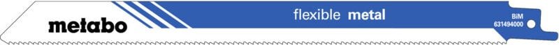 25 Säbelsägeblätter flexible metal 225 x 0,9 mm, BiM, 1,8 mm/ 14 tpi (628254000) - Metabo