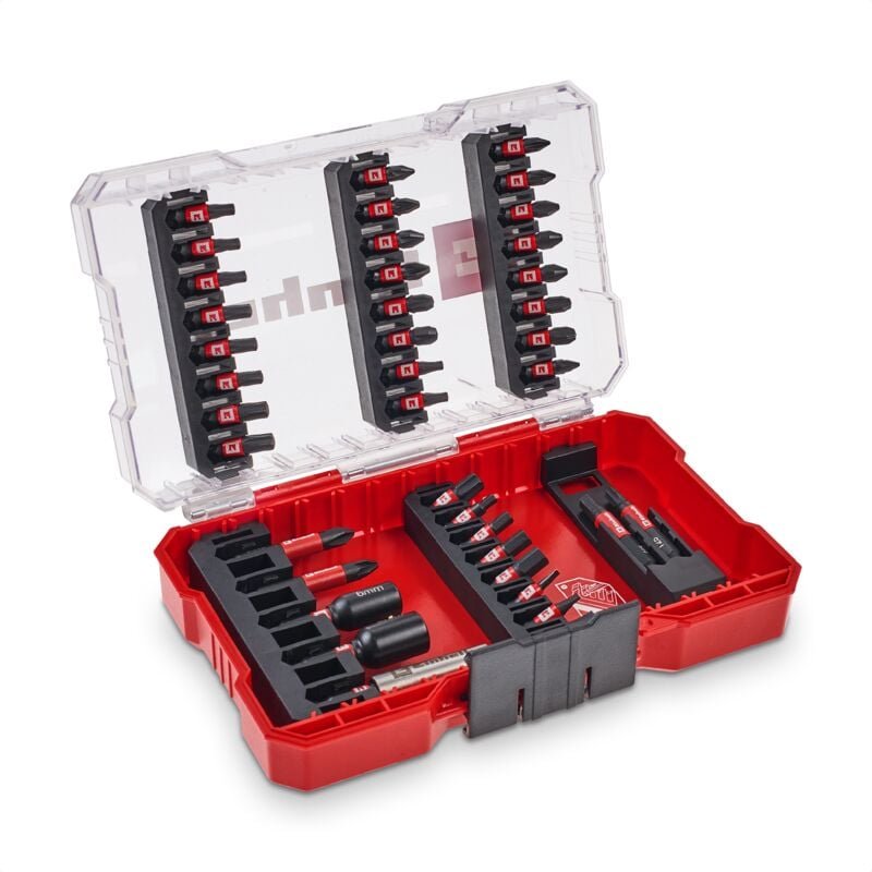 Original Einhell m-case 39-tlg. Impact-Bit-Set (25-mm-Bits, 50-mm-Bits, Sechskantstecknüsse, 60-mm-Bithalter inkl. Aufbe...