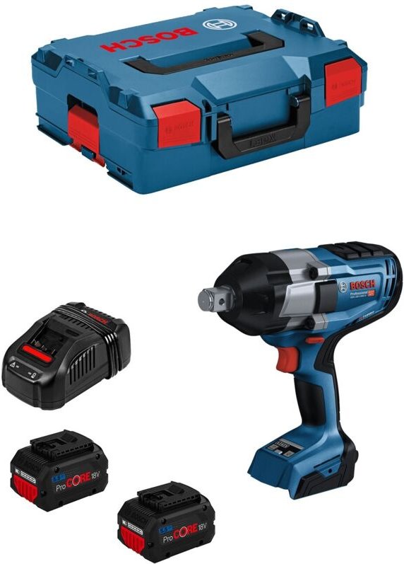 Bosch BITURBO Akku-Schlagschrauber GDS 18V-1050 H 2x PC 5,5 Ah und Lader in L-BOXX