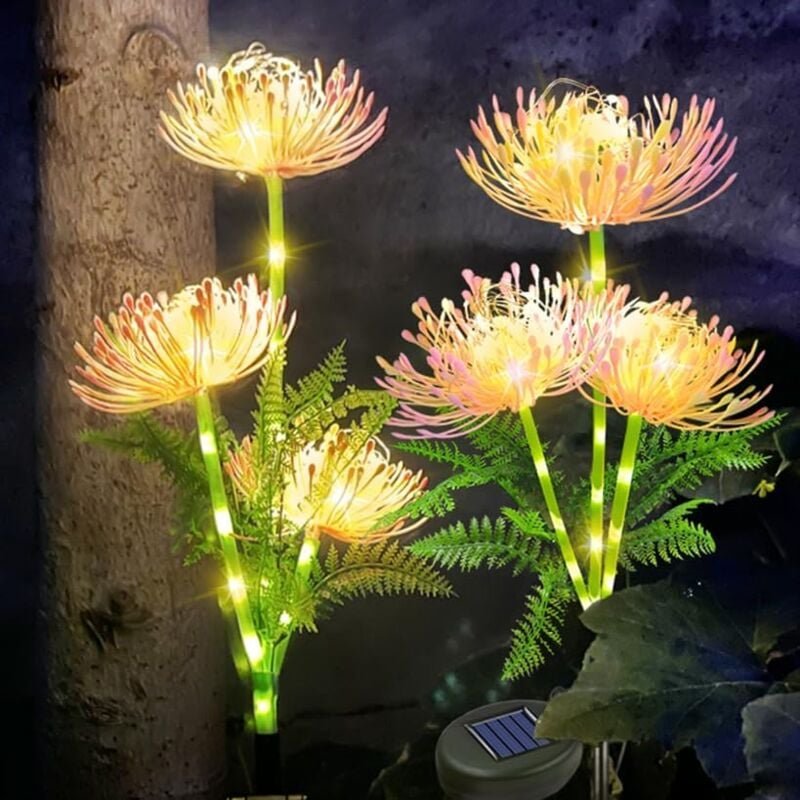 Led neue Solarblumen-Rasenlampe, LED-Simulationsblumen-Straßenlampe für den Außenbereich, dekorative Rasenlampe für den ...