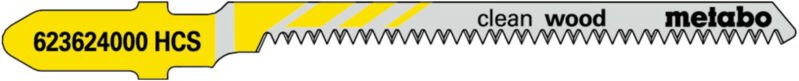 Metabo - 5 Stichsägeblätter 'clean wood' 57/ 1,4 mm, hcs 25 Stk