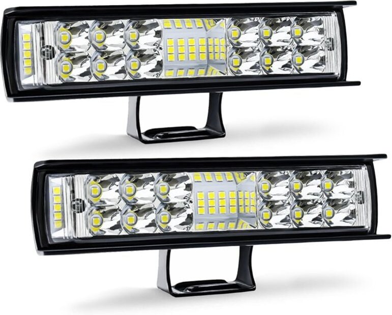 Tlily - LED-Lichtleiste 6 Zoll 60W 6000LM Pods Flutlicht Spotstrahl Combo Offroad-Fahrnebel für lkw atv Boot - 2 stücke