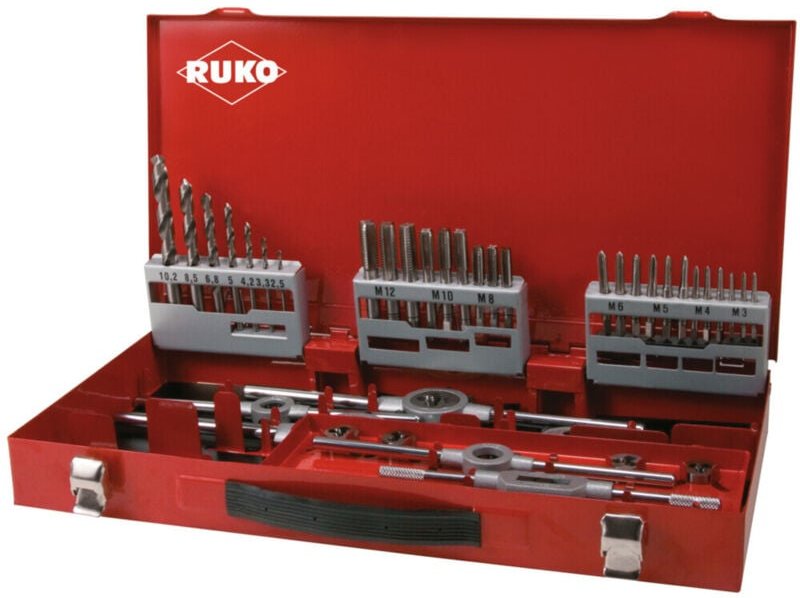 Gewindeschneidwerkzeug-Satz 44-teilig hss - Ruko
