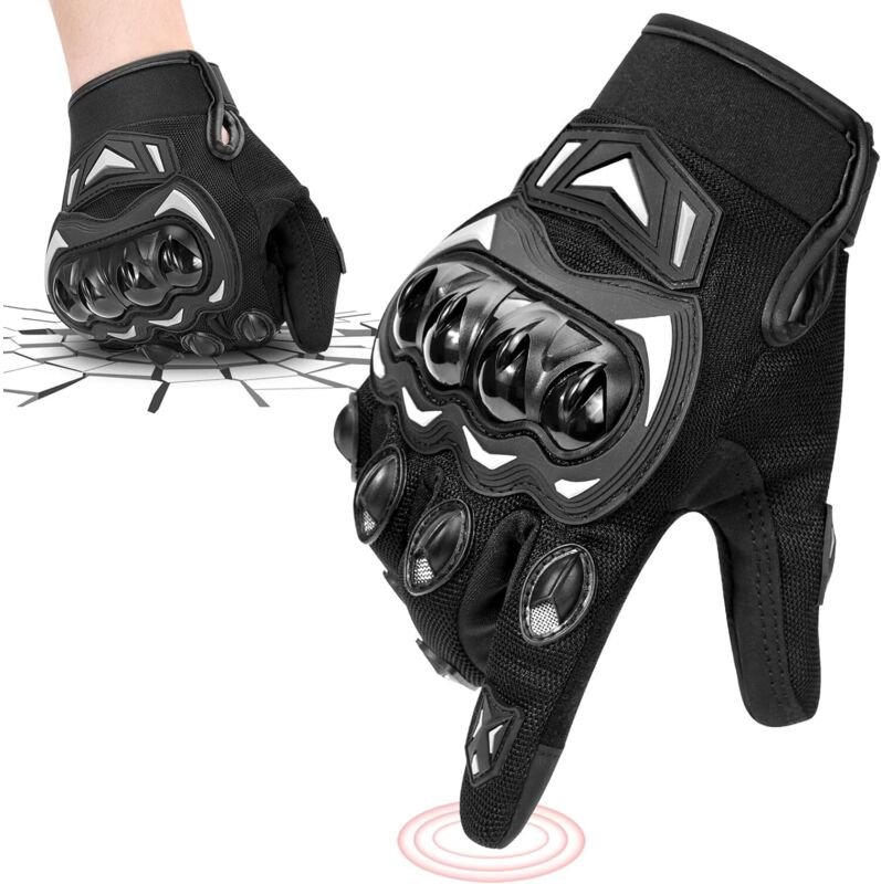 Motorradhandschuhe, atmungsaktive Touchscreen-Handschuhe für Herren, Vollfinger-Motorradhandschuhe für Motorradrennen, r...