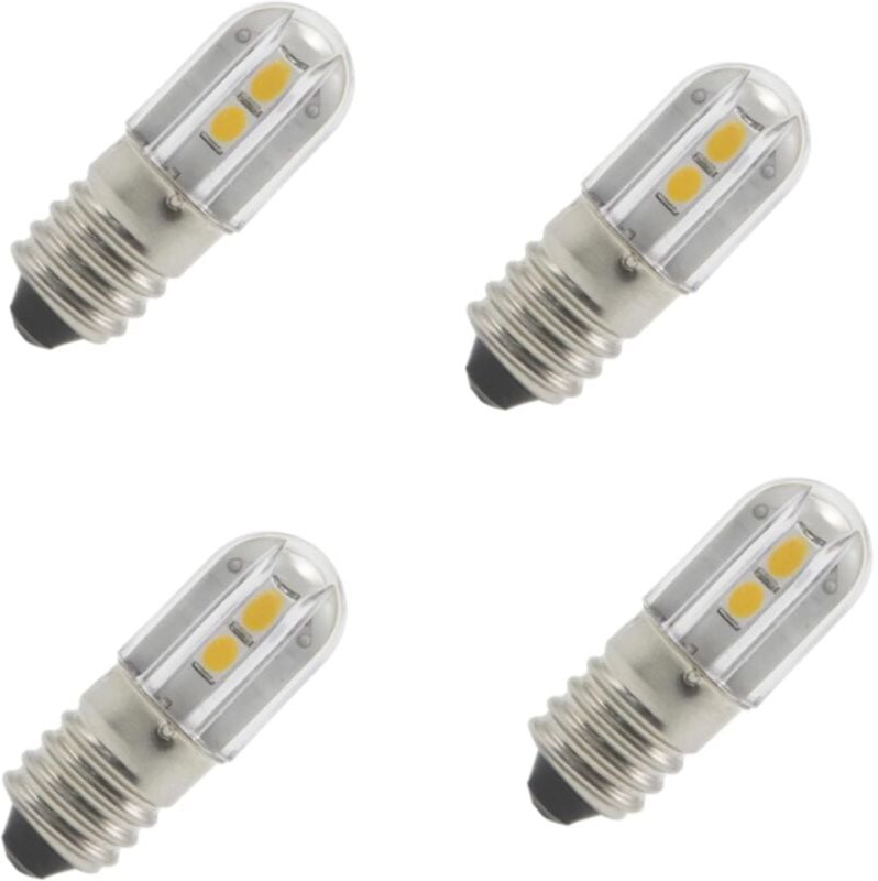 YMYNY E10 AC-Glühbirnen, 4er-Pack E10-LED-Glühbirnen 240 V, warmweiß, LED-Ersatz-Miniaturglühbirnen 1 W, 100 lm, Schraub...