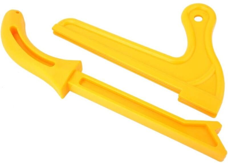 Sicherheitsschiebestock für die Holzbearbeitung, 2 Stück, in Sicherheitsgelb, ideal für Holzarbeiter und zur Verwendung ...