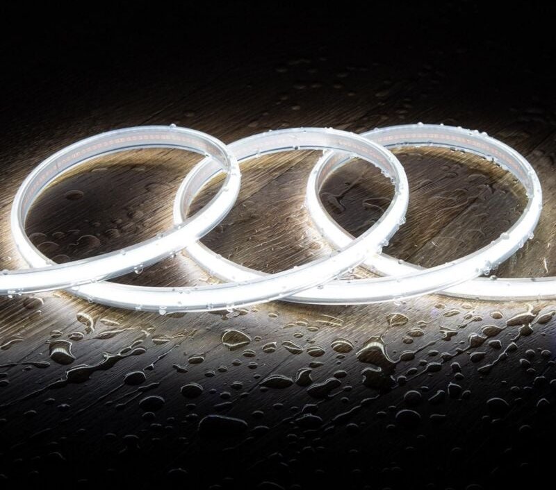 Efectoled - LED-Streifen Dimmbar 220V cob 320 LED/m Kaltweiß 8W/m 720lm/m Breite 12mm Schnitt 50cm IP65 CRI90 nach Maß 1...