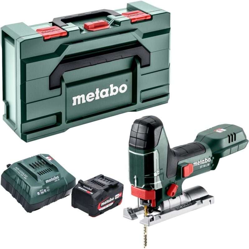 Metabo - st 18 l 90 Akku Stichsäge 18 v 90 mm + 1x Akku 4,0 Ah + Ladegerät + x