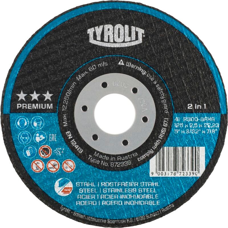 Thumbnail - Tyrolit - Trennscheibe gekröpft Premium 230 x 3.0 mm 2in1 Form 42