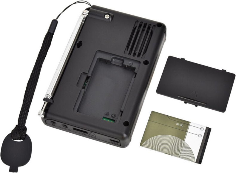 Radio portatile HRD-603 AM/FM/SW/BT/TF, radio tascabile, registratore digitale MP3 USB, compatibile con schede TF e Blue...