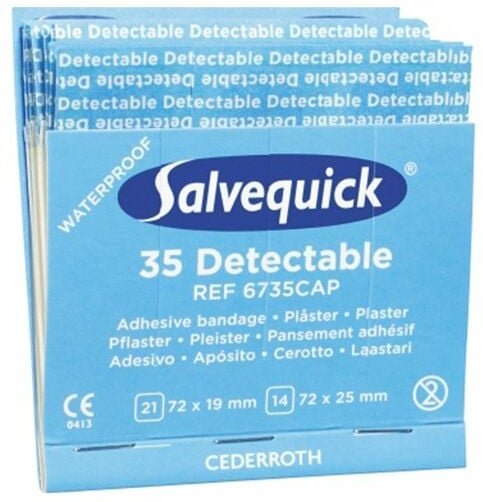Söhngen - Salvequick Pflaster-Strips detectable 35 Stück, Ref. 6735CAP