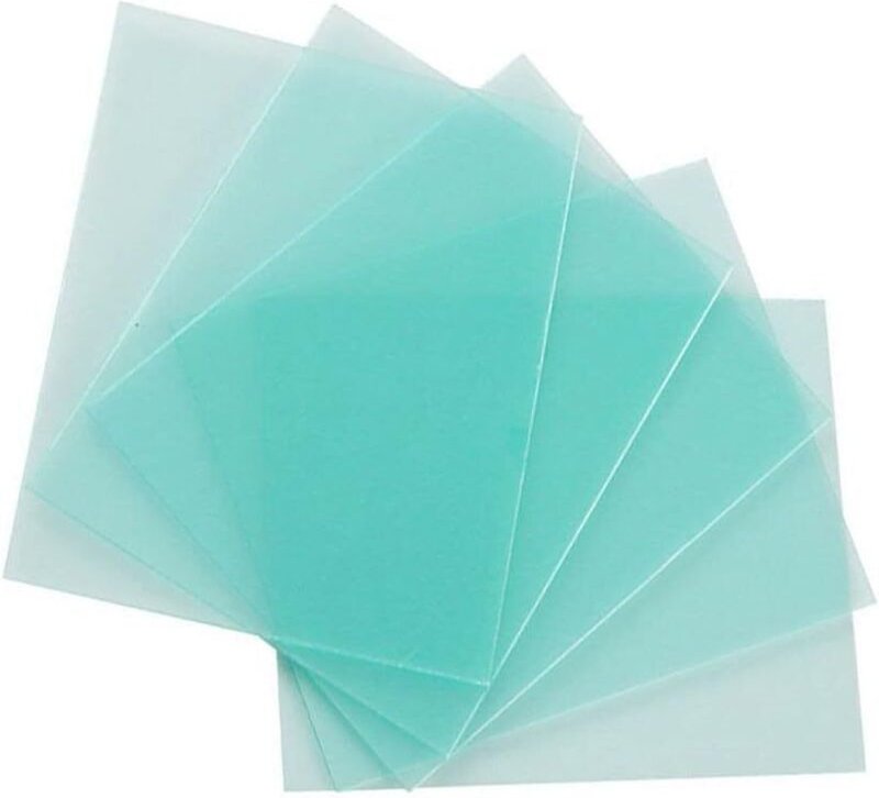 10 Stück Schweißhelmgläser, 115 x 90 mm, hochtemperaturbeständiger Kunststoff, Ersatzglas für Schweißschutzfolie, Außen-...