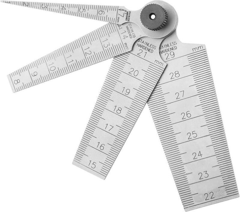 CCYKXA 1 Satz Kegellehre, Edelstahl, Schweißkegel, Fühlerlehre, Lineal, Lochprüfwerkzeug, 17 mm, 814 mm, 1521 mm, 2229 m...