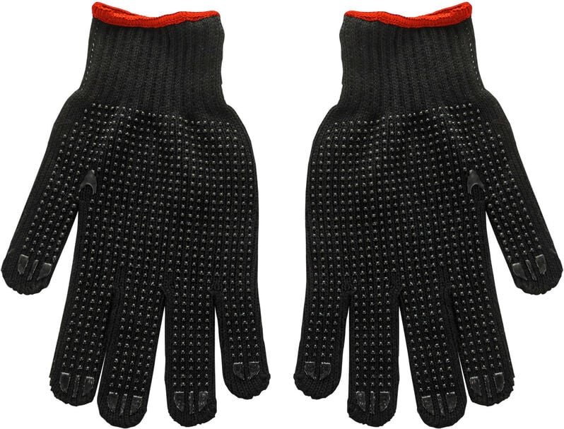 Strickhandschuhe mit Noppen schwarz Gr. 8