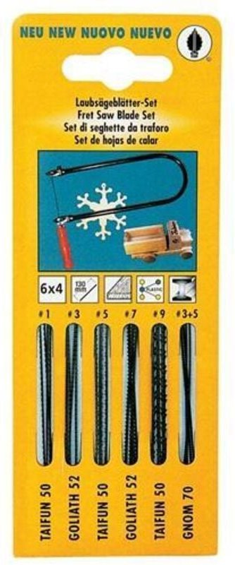 Thumbnail - PUK - Laubsägeblättersortiment 24-teilig passend für Handsägebögen für Holz / Metall