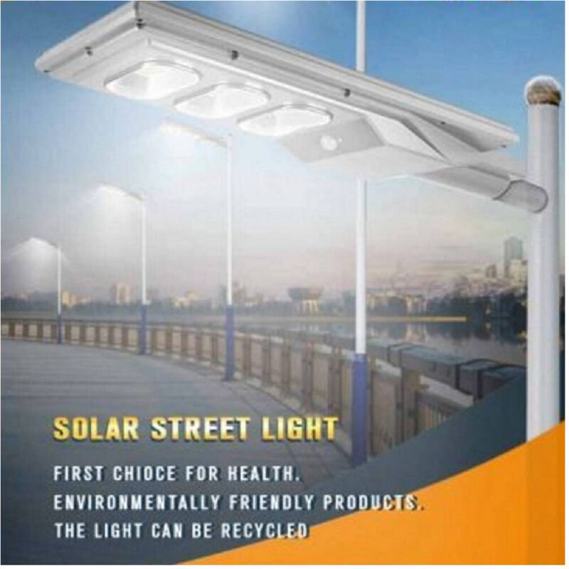 Trade Shop Traesio - Trade Shop - LED-Straßenlaterne, Solar-Straßenlaterne, 150 w, Licht, 6500 k, Bewegungsmelder, SL-15...