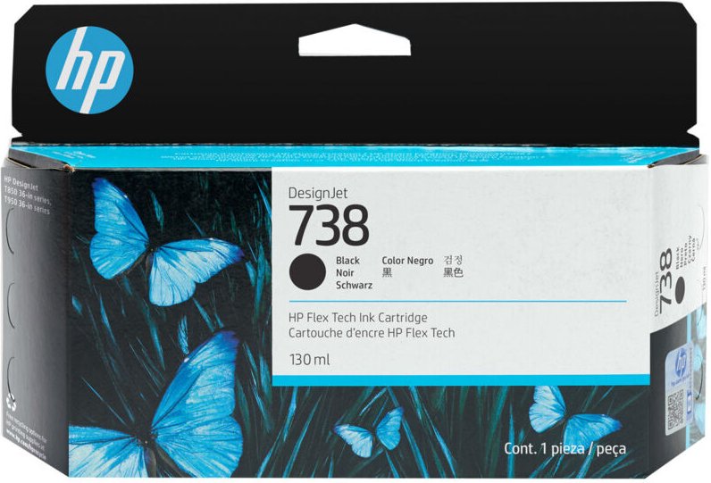 HP 738 DesignJet Druckerpatrone Schwarz, 130 ml