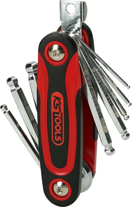 Kugelkopf-Innensechskant-Winkelstiftschlüssel-Klapphalter, 8-tlg