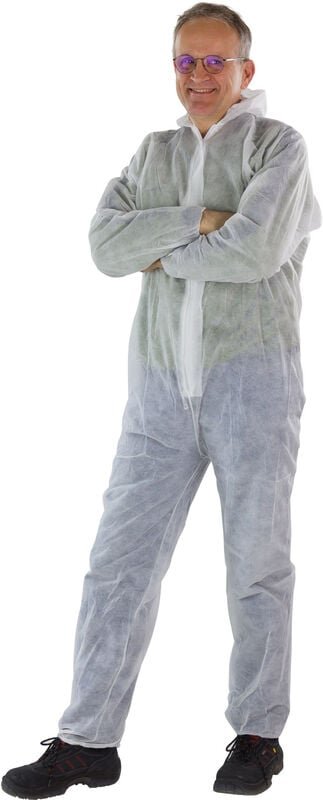 Einweg Overall Gr. s weiß pp 40g/qm