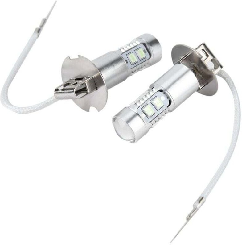 Kit Phares LED 100W 1200LM 8000K 2 Pièces Ampoules H3 Feux Diurnes Antibrouillard Voiture